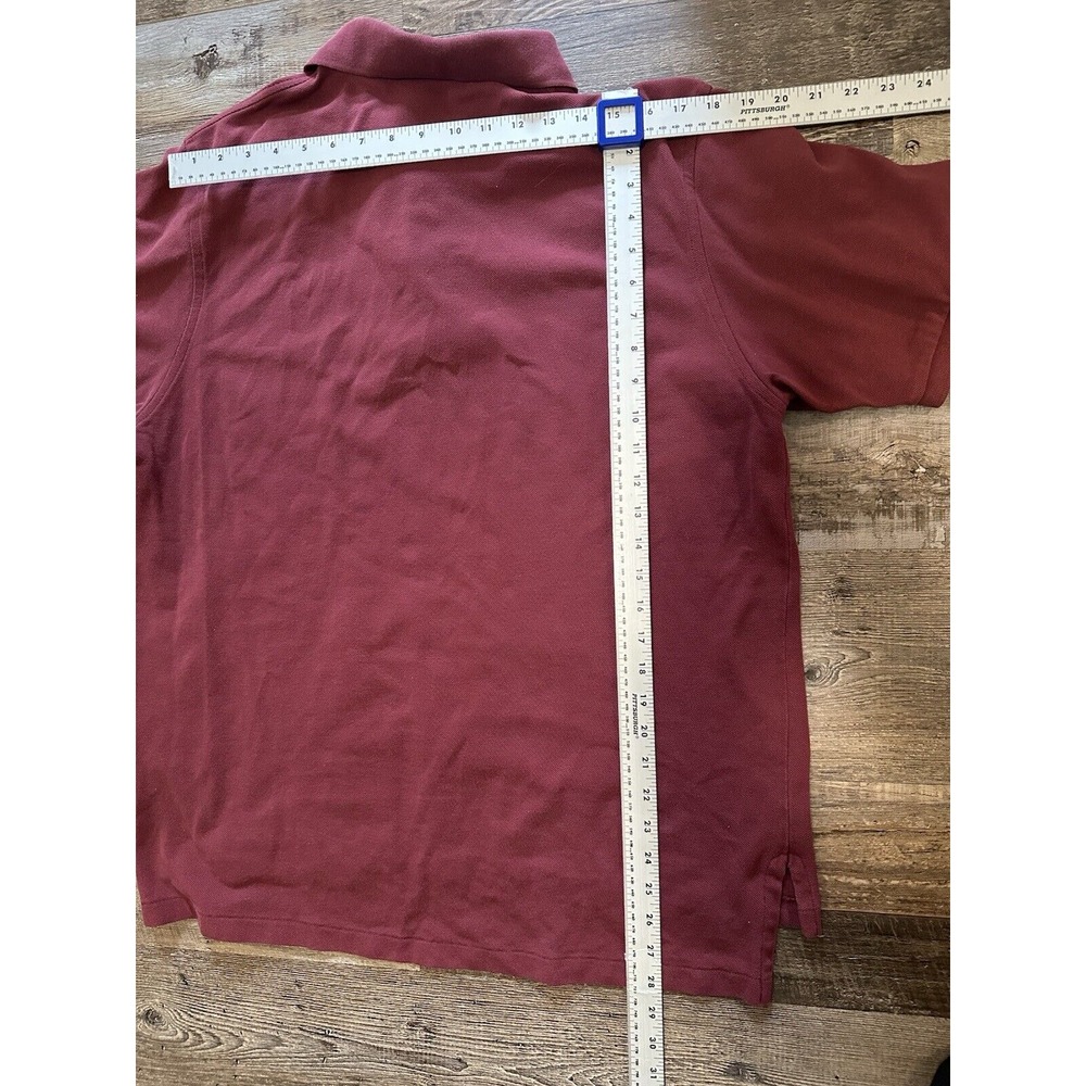 Brooks Brothers Vtg Polo Shirt Mens XL Burgundy Short Sleeve Golden Fleece Shirt - Picture 5 of 5